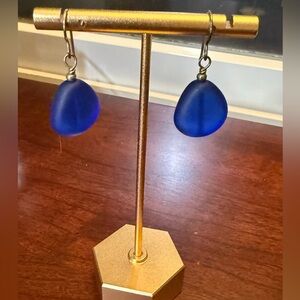 Sapphire Blue Teardrop Earrings